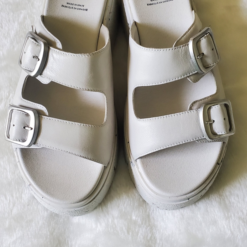 Cougar White Platform Sandals
